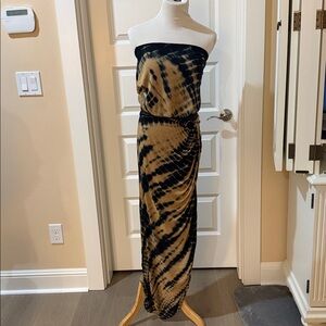 Young Fabulous & Broke Black and Tan Tie-Dye Dress